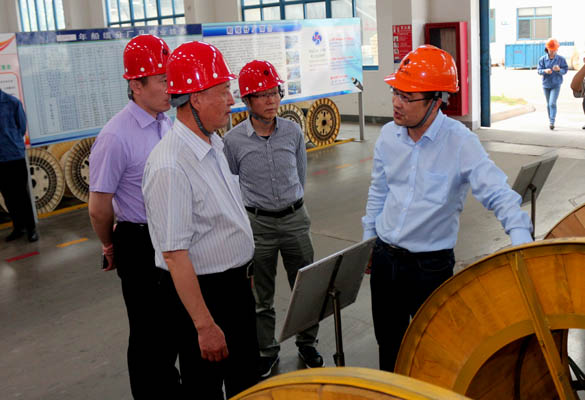 2016年5月14日，寧夏回族自治區(qū)人民政府研究室副主任蘇昀一行來上上電纜調(diào)研