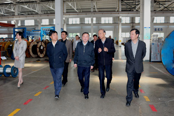 4月23日，常州市科教城黨工委書記徐光輝一行來上上電纜參觀